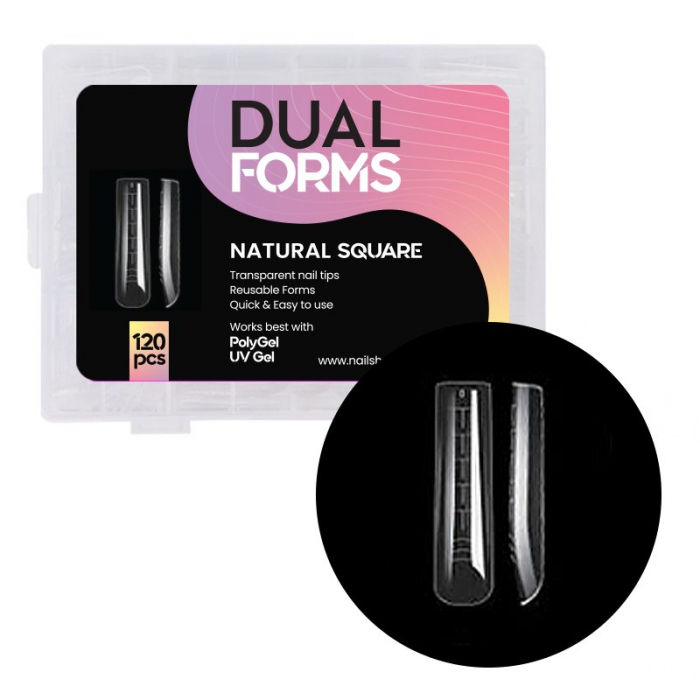 Tips Natural Square Dual Forms - 120 buc [1]
