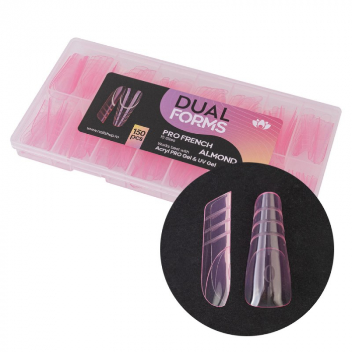 Tips Pro French Almond Dual Forms - set 150 buc. [1]