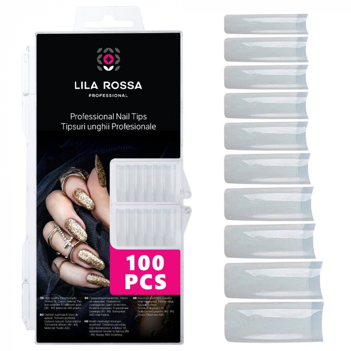 Set tipsuri transparente, Lila Rossa, Vogue, 100 buc, natur, 01 [4]