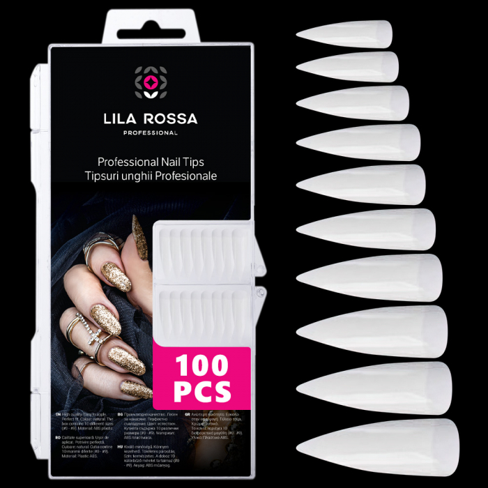 Set tipsuri transparente, Lila Rossa, Vogue, 100 buc, natur, 04 [2]