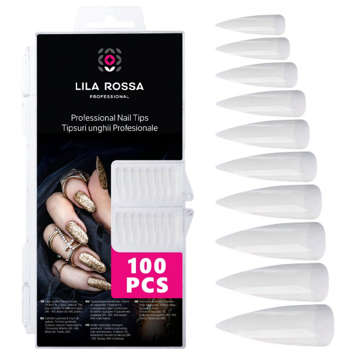 Set tipsuri transparente, Lila Rossa, Vogue, 100 buc, natur, 04 [3]