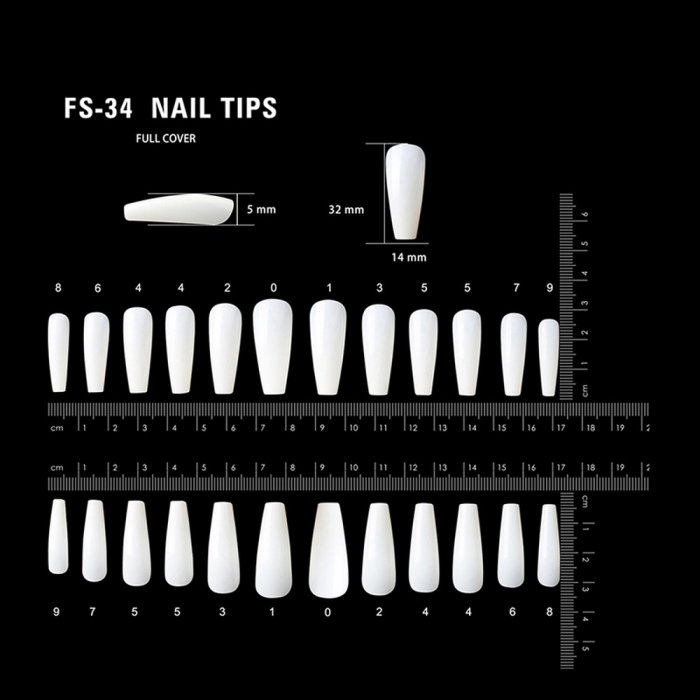 Tipsuri unghii false 100 buc, Lila Rossa, Natur, KG110 [3]