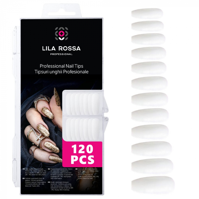Tipsuri unghii false 100 buc, Lila Rossa, Natur, KG111 [2]