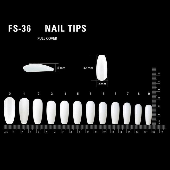 Tipsuri unghii false 100 buc, Lila Rossa, Natur, KG111 [3]