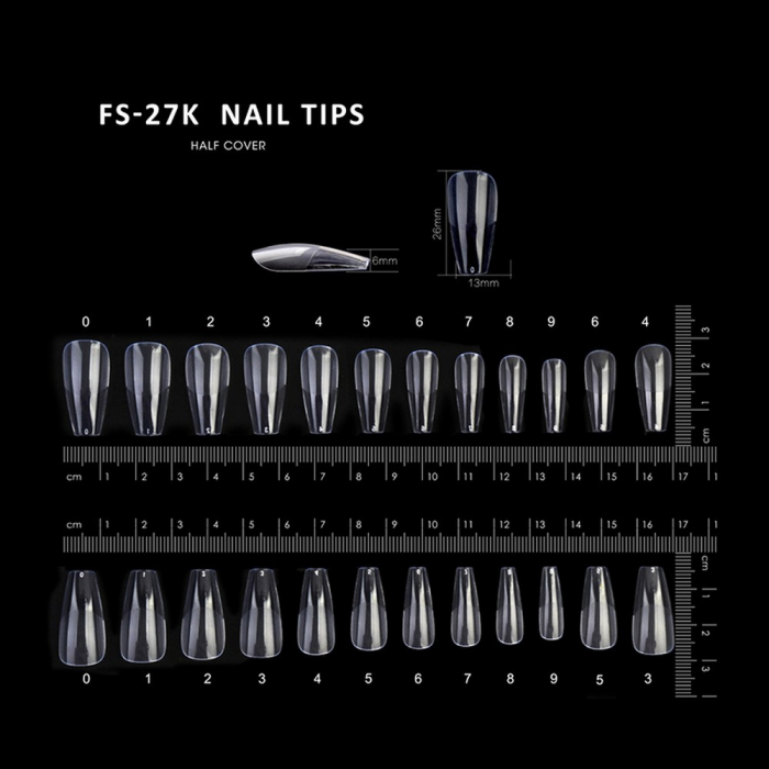 Tipsuri unghii false 100 buc, Lila Rossa, Natur, KG115 [3]