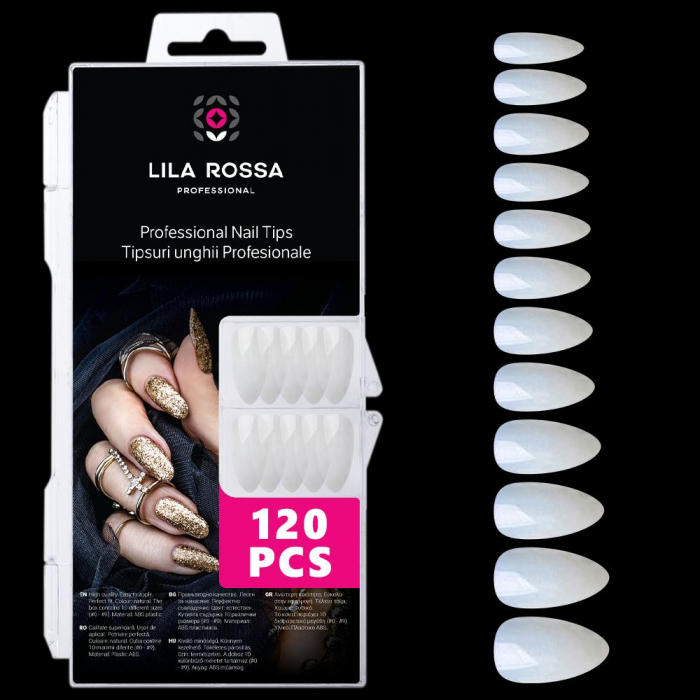 Set tipsuri transparente, Lila Rossa, Vogue, 120 buc, natur, 07 [2]