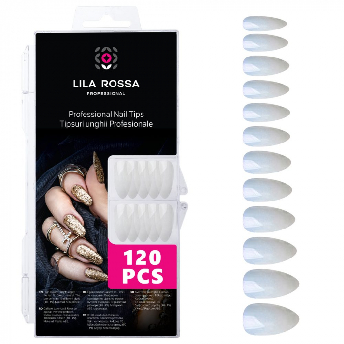 Set tipsuri transparente, Lila Rossa, Vogue, 120 buc, natur, 07 [3]