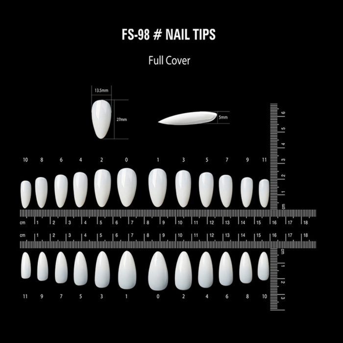 Tipsuri unghii false 100 buc, Lila Rossa, Natur, KG116 [3]