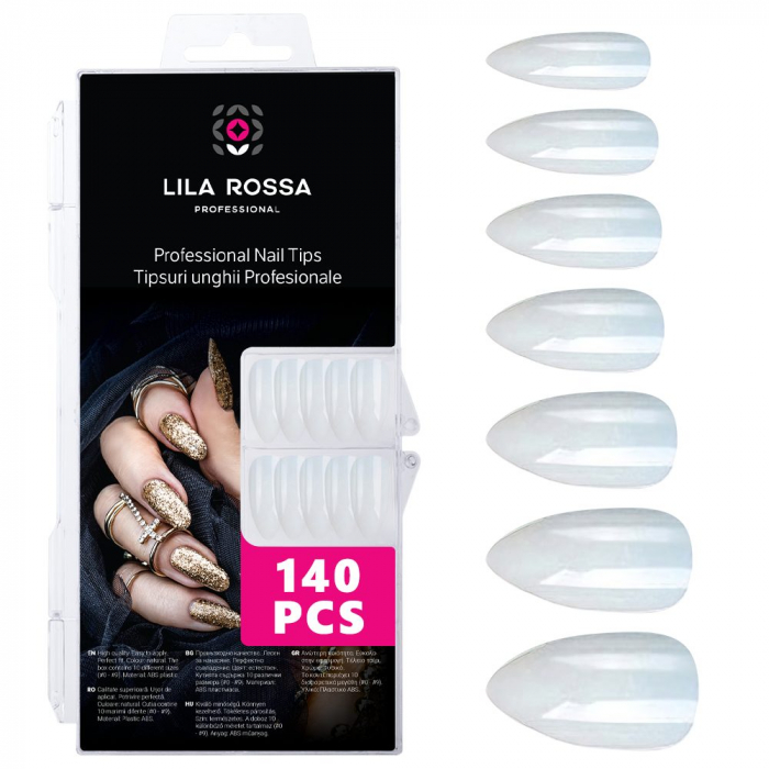 Set tipsuri transparente, Lila Rossa, Vogue, 140 buc, natur, 06 [3]
