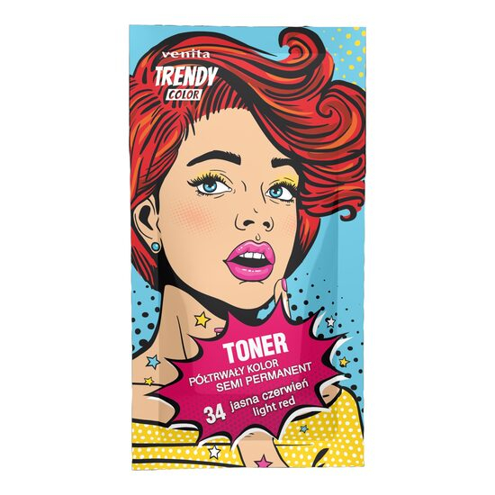 Toner Colorant Trendy, Light Red 34, Plic 35 g (Rosu Deschis) [1]