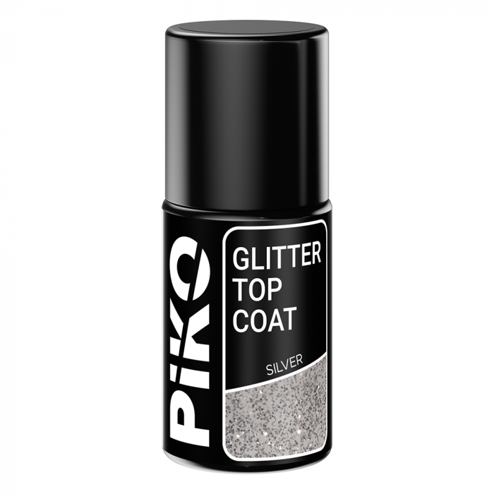 Top coat Piko, Glitter Top, 7 ml, Silver [2]