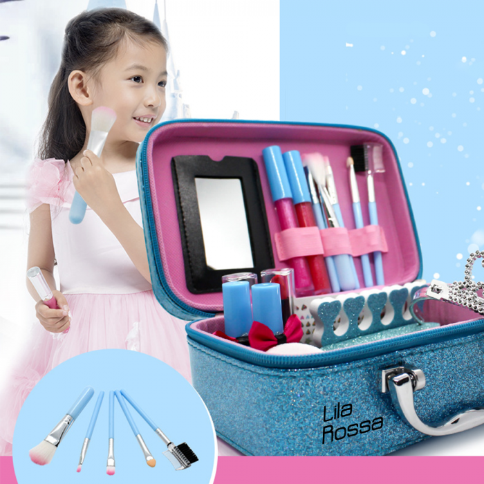 Trusa beauty Hi Lila Rossa girls, makeup copii si unghii, solubile in apa, machiaj printesa, copii de peste 8 ani [4]