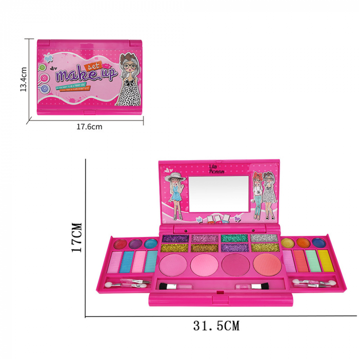 Trusa beauty Hi Lila Rossa girls, makeup copii, solubil in apa, trendy girl, copii de peste 5 ani [4]