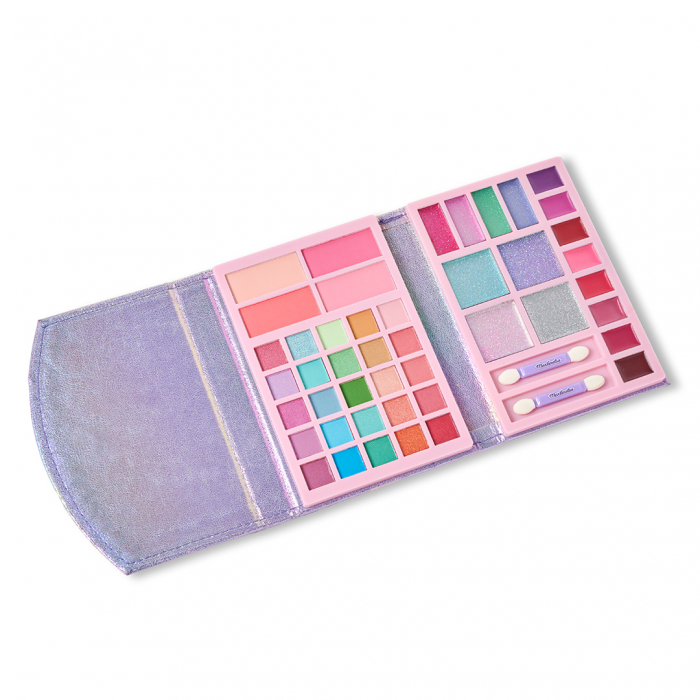 Trusa machiaj copii, MARTINELIA LITTLE UNICORN TRAVEL WALLET, cosmetice copii, pentru fetite, dard de pleoape, fard de obraz, rujuri , aplicatore [2]