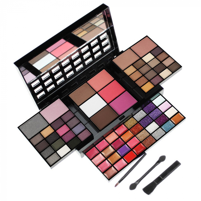 Trusa profesionala de machiaj Ardette, 74 culori, completa, cu farduri ochi, blush, ruj si concealer [6]