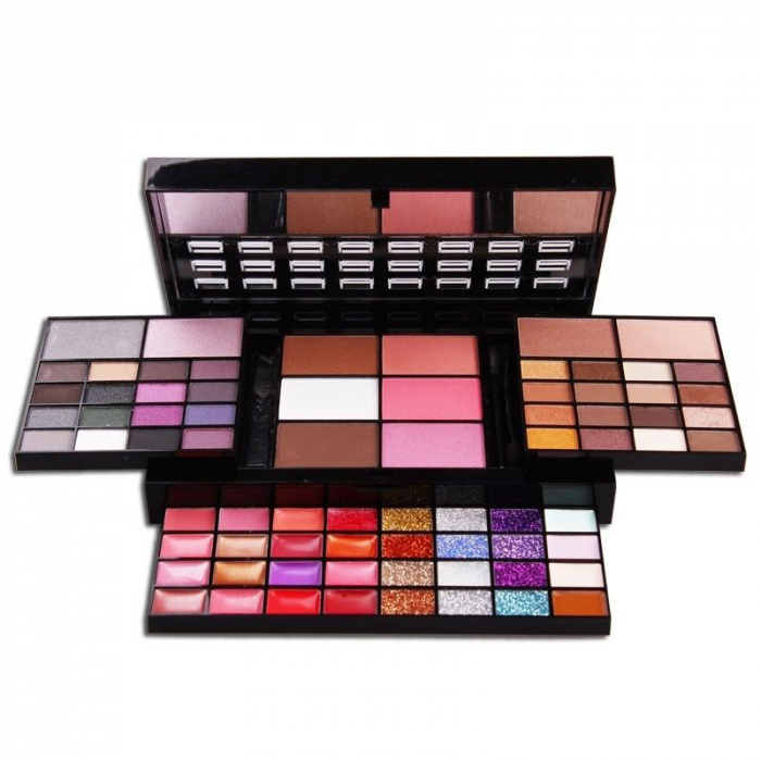 Trusa profesionala de machiaj Ardette, 74 culori, completa, cu farduri ochi, blush, ruj si concealer [7]