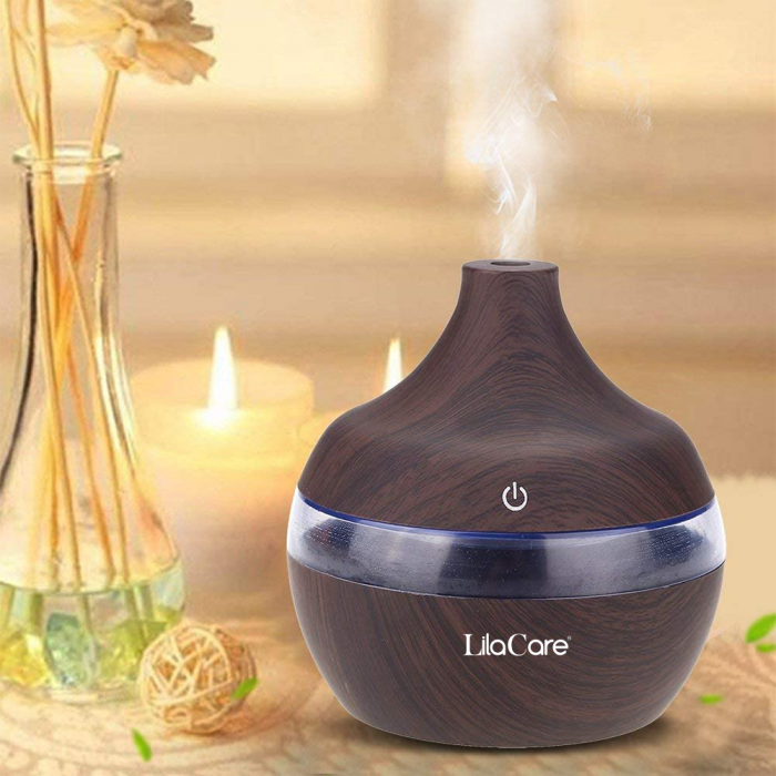 Umidificator si difuzor aromaterapie Lila Care, ultrasonic, 300 ml, maro [5]