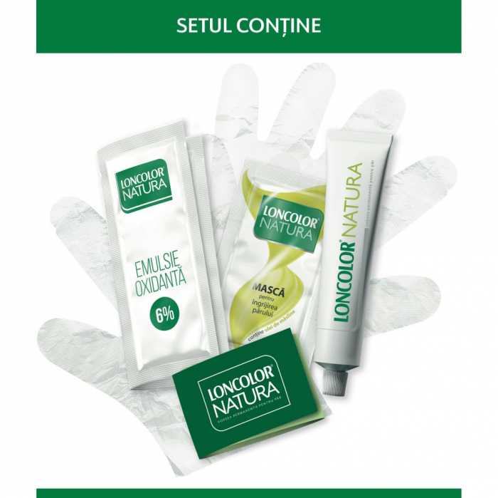Vopsea de par permanenta cu amoniac Loncolor Natura 100ml [4]