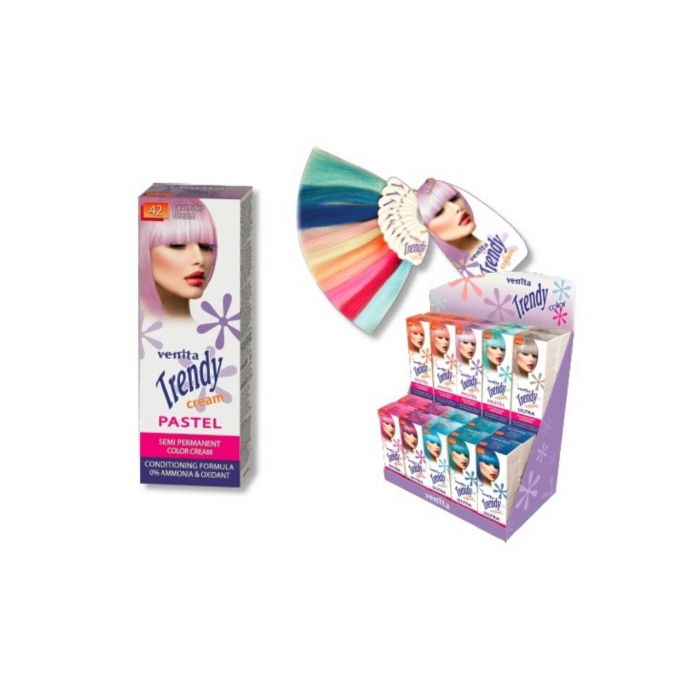 Vopsea de par semipermanenta, Trendy Cream Pastel, Venita, Nr. 23, Sweet apricot [4]