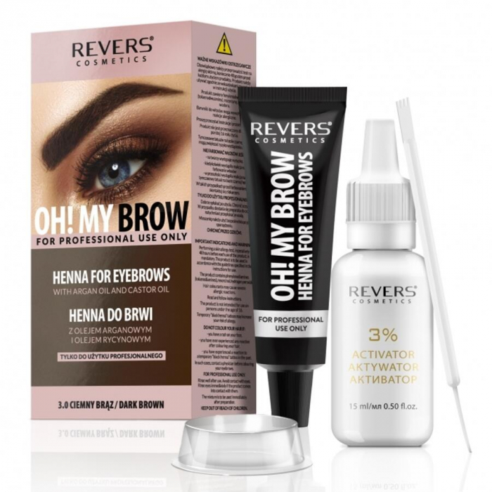 Vopsea de sprancene Henna Oh! My Brows, Revers, Maro Inchis, 3.0, 30ml [2]