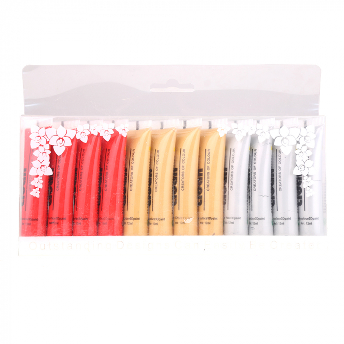 Vopsele acrilice Lidan gold + silver + red [1]