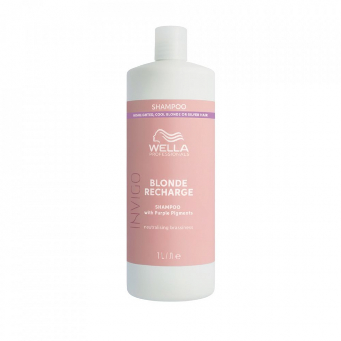 Wella Professionals Sampon cu pigment violet pentru par blond Invigo Blonde Recharge 1000ml [2]