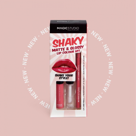 12 Bucati Set gloss si creion de buze Shaky, Matte & Glossy, 60749, Magic Studio, 2 g [3]