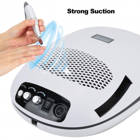 Aparat manichiura 3 in 1 - aspirator, freza, lampa LED [4]