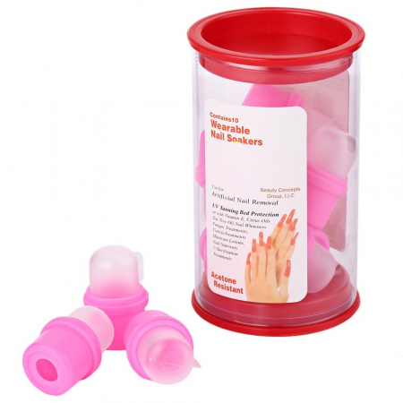 Ustensile unghii tehnice - Capsule degete refolosibile din silicon - set 10