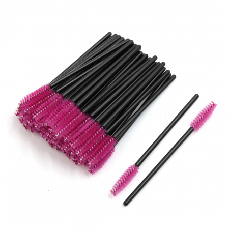 Ustensile extensii gene - Periute mascara de unica folosinta Navina set 50 buc. roz