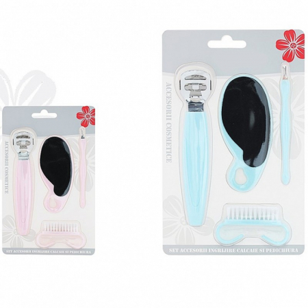 Ustensile pedichiura - Accesorii ingrijire calcaie si pedichiura IDei set 4bucati QZ-N042