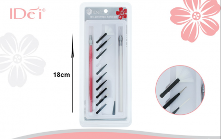 Ustensile manichiura - Accesorii si pensule interschimbabile pentru manichiura IDei set 10 bucati