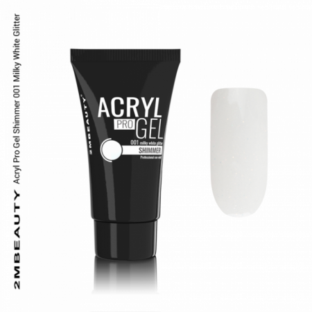 Acryl Pro Gel 2M Beauty Shimmer Milky White Nr. 01