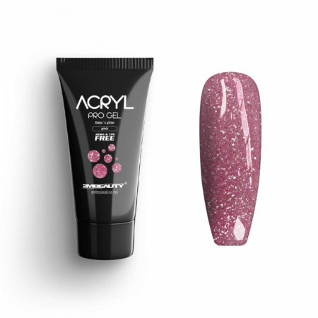 UNGHII - Acryl Pro Gel 2M Flakes and Glitter Pink - 15g