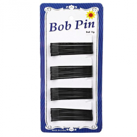 PAR - Agrafe pentru par Bob Pin, Negre, 6.2cm