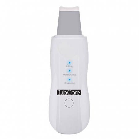 Aparat de curatare faciala cu ultrasunete Lila Care, dispozitiv cu ioni, indepartare puncte negre, hidratare, skin scrubber, peeling, curatare ten, anti rid, anti imbatranire, acumulator, alb [6]
