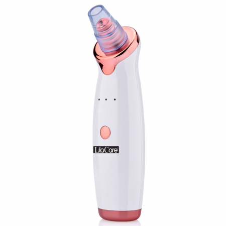 Aspirator facial Lila Care, ingrijire ten, indepartarea punctelor negre, minimizarea porilor, putere de aspirare mare, 3 nivele de rezistenta, 5 capete inlocuibile, portabil, alb [9]