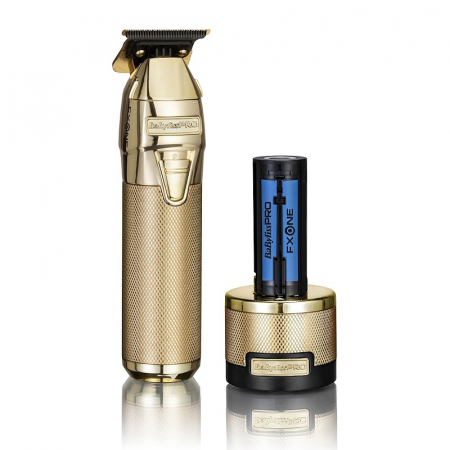 SALOANE - Babyliss Pro Masina profesionala de contur fara fir FXONE Skeleton All Metal Gold Cordless