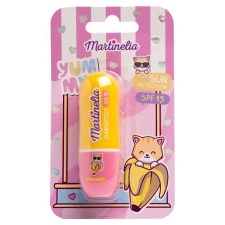 Import - Balsam de buze cu SPF 15 pentru copii cu aroma de banana, 68025, 3.5 g Martinelia