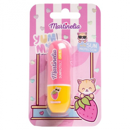 Import - Balsam de buze cu SPF 15 pentru copii cu aroma de capsuni, 68025, 3.5 g Martinelia