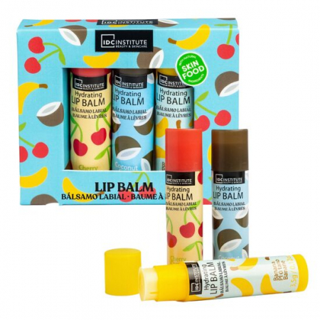 Import - Balsam de buze Skin Food, Set 3, 26035, 3.5 g x 3, IDC Institute