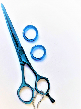 Foarfeci, pamatufuri - Barbicide Foarfeca de tuns straight Blue Plasma 6 inch