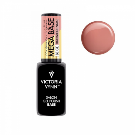 Oja semipermanenta - Baza Victoria Vynn Mega Base Hard & Long Nails Beige 8 ml