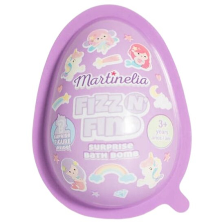 Import - Bombă de baie efervescentă cu surpriză în interior, mov, 98212K , Martinelia, 150g