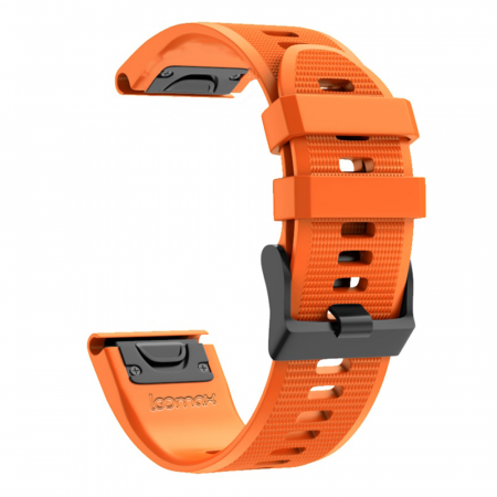 ACASA - Bratara smartwatch Loomax, compatibila ceas Garmin, 26 mm, din silicon, portocaliu