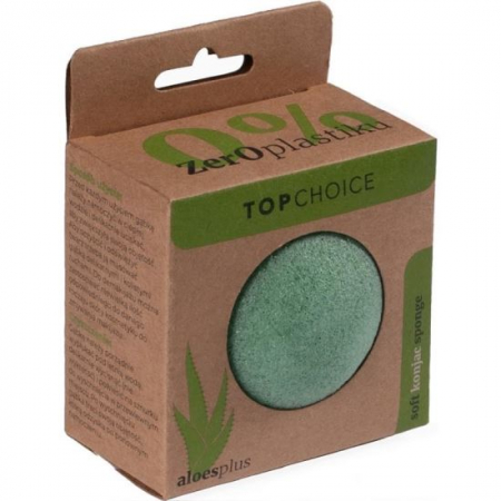 MACHIAJ - Burete Konjac pentru curatarea tenului pe baza de aloe, 0% plastic Top Choice 37269
