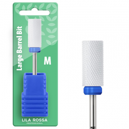 Aparatura manichiura - Capat freza ceramic alb Lila Rossa 01M, duritate medie