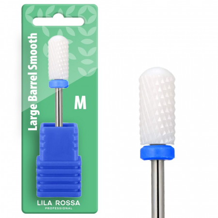 Aparatura manichiura - Capat freza ceramic alb Lila Rossa 02M, duritate medie
