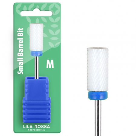 Aparatura manichiura - Capat freza ceramic alb Lila Rossa 03M, duritate medie