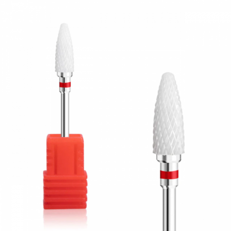 UNGHII - Capat freza din ceramica Flame Bit F rosu